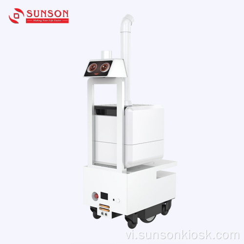 Robot phun sương diệt virus